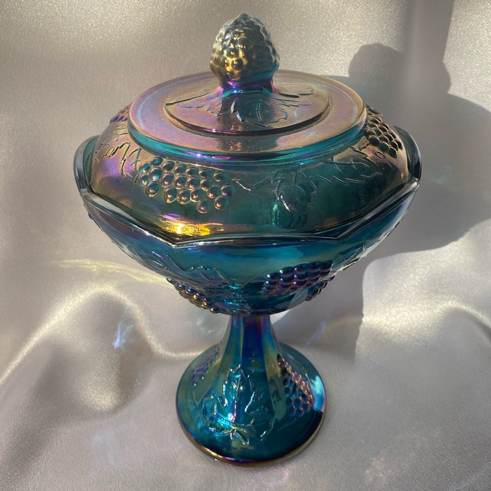 Iridescent carnival glass